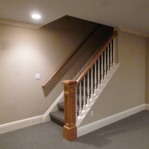Curved staircase in a house