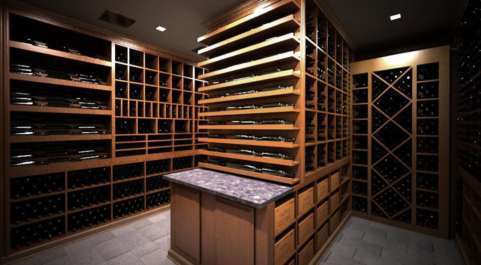 Innovative wine cellar with cooling system in the New York area